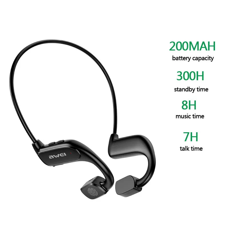 AWEI A897BL Air Conduction Bluetooth Sports Headset Vandtæt øretelefon Trådløs hovedtelefon AWEI A897BL Air Conduction Bluetooth Sports Headset Vandtæt øretelefon Trådløs hovedtelefon